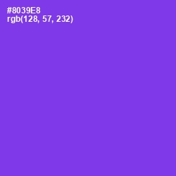 #8039E8 - Electric Violet Color Image