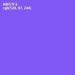 #8057F4 - Medium Purple Color Image