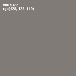 #807B77 - Friar Gray Color Image