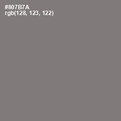 #807B7A - Friar Gray Color Image