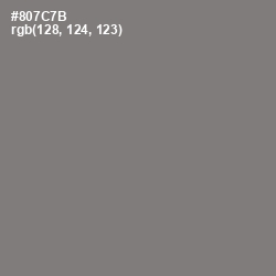 #807C7B - Friar Gray Color Image