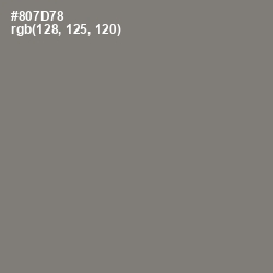 #807D78 - Friar Gray Color Image