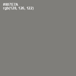 #807E7A - Friar Gray Color Image