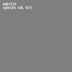 #807E7F - Friar Gray Color Image