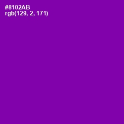 #8102AB - Violet Eggplant Color Image