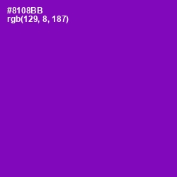 #8108BB - Violet Eggplant Color Image