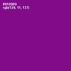 #810B89 - Violet Eggplant Color Image
