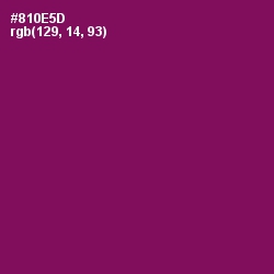 #810E5D - Cardinal Pink Color Image