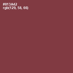 #813A42 - Solid Pink Color Image
