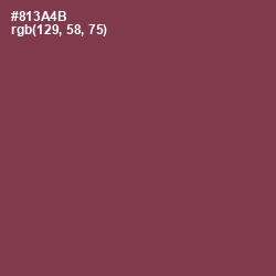 #813A4B - Solid Pink Color Image