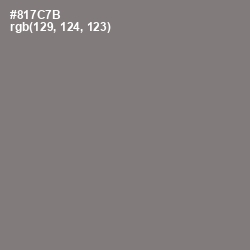 #817C7B - Friar Gray Color Image