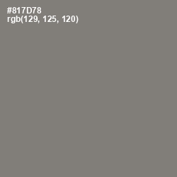 #817D78 - Friar Gray Color Image