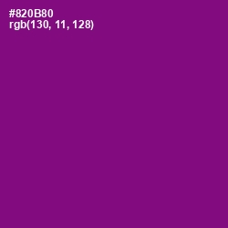 #820B80 - Violet Eggplant Color Image