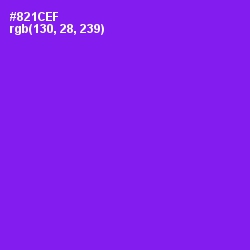 #821CEF - Electric Violet Color Image