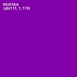 #8301AA - Violet Eggplant Color Image