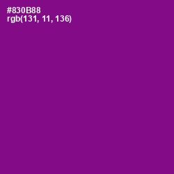 #830B88 - Violet Eggplant Color Image