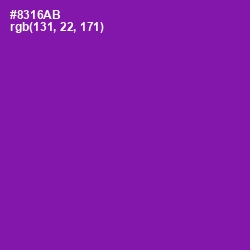 #8316AB - Violet Eggplant Color Image