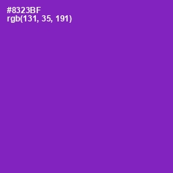 #8323BF - Violet Eggplant Color Image