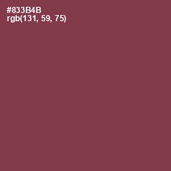 #833B4B - Solid Pink Color Image