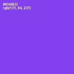 #8340ED - Medium Purple Color Image