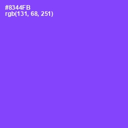 #8344FB - Medium Purple Color Image