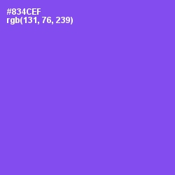 #834CEF - Medium Purple Color Image