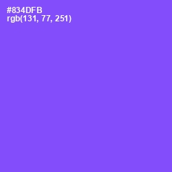 #834DFB - Medium Purple Color Image
