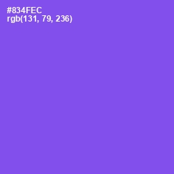 #834FEC - Medium Purple Color Image