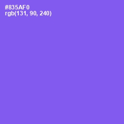 #835AF0 - Medium Purple Color Image