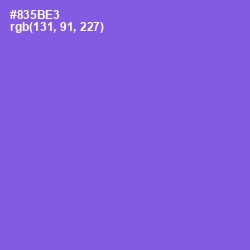 #835BE3 - Medium Purple Color Image