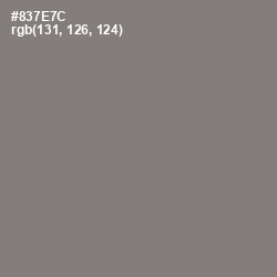 #837E7C - Friar Gray Color Image