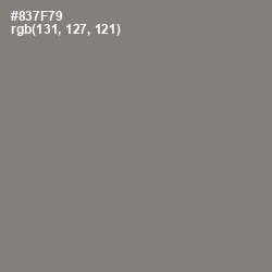 #837F79 - Friar Gray Color Image