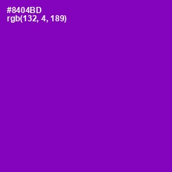 #8404BD - Violet Eggplant Color Image