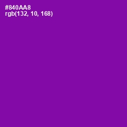 #840AA8 - Violet Eggplant Color Image