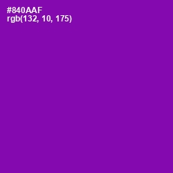 #840AAF - Violet Eggplant Color Image