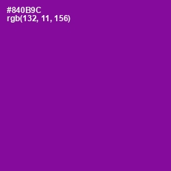 #840B9C - Violet Eggplant Color Image