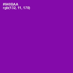 #840BAA - Violet Eggplant Color Image