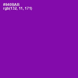 #840BAB - Violet Eggplant Color Image