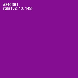 #840D91 - Violet Eggplant Color Image