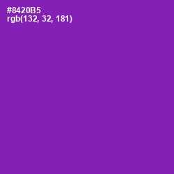 #8420B5 - Violet Eggplant Color Image