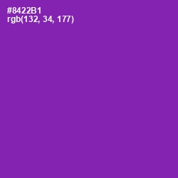 #8422B1 - Violet Eggplant Color Image