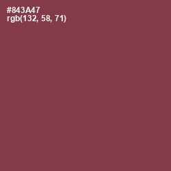 #843A47 - Solid Pink Color Image