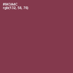 #843A4C - Solid Pink Color Image
