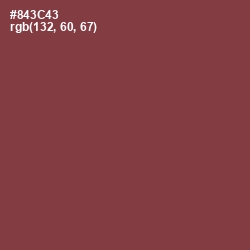 #843C43 - Solid Pink Color Image