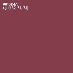 #843D4A - Solid Pink Color Image