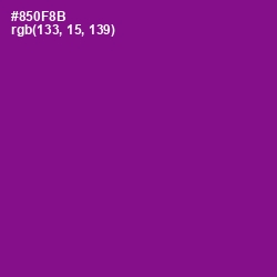 #850F8B - Violet Eggplant Color Image