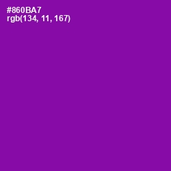 #860BA7 - Violet Eggplant Color Image