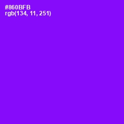 #860BFB - Electric Violet Color Image