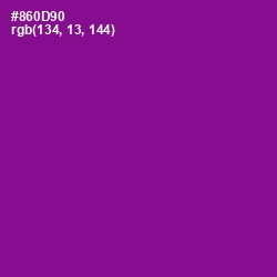 #860D90 - Violet Eggplant Color Image