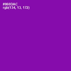 #860DAC - Violet Eggplant Color Image